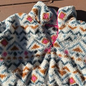 Eddie Bauer Women's Multicolor Fleece Teddy Quarter zip - Large